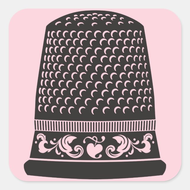 Sticker Carré Thimble par FiberFlies (Devant)