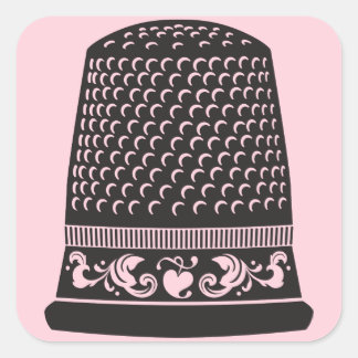 Sticker Carré Thimble par FiberFlies