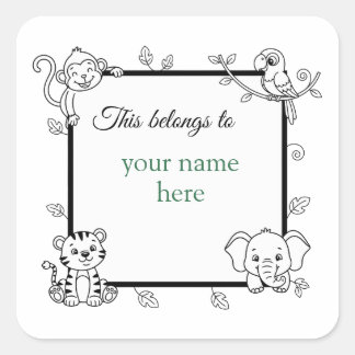 Sticker Carré This belongs to 