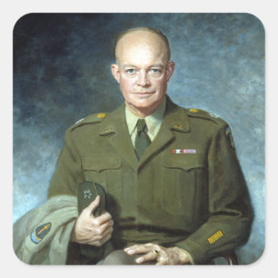 Sticker Carré Thomas Edgar Stephens Dwight D. Eisenhower