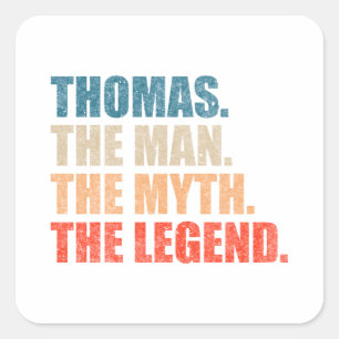 Sticker Carré Thomas L'Homme Le Mythe La Légende