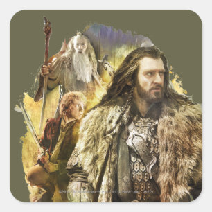 Sticker Carré THORIN OAKENSHIELD™, BILBO BAGGINS™, Gandalf