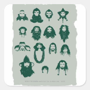 Sticker Carré THORIN OAKENSHIELD™ et cheveux de Company