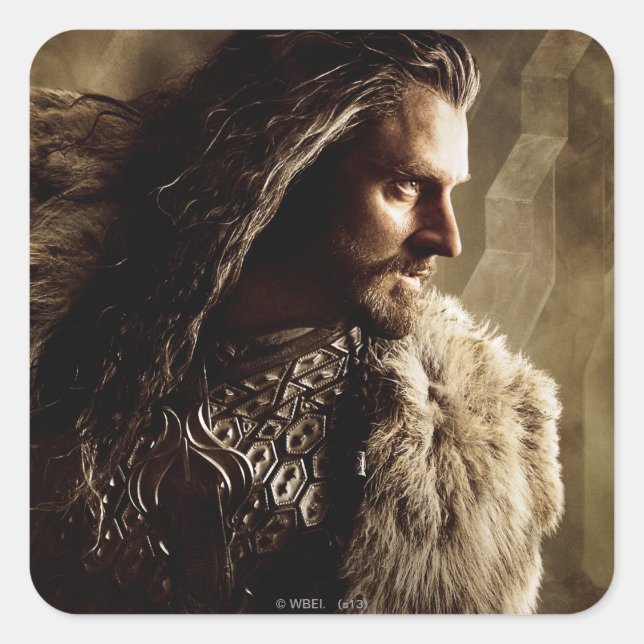 Sticker Carré THORIN OAKENSHIELD™ Poster de caractères 1 (Devant)