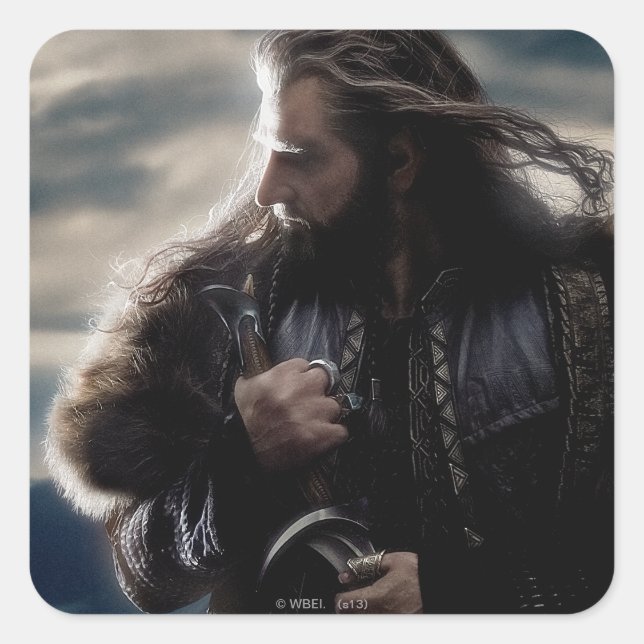 Sticker Carré THORIN OAKENSHIELD™ Poster de caractères 2 (Devant)