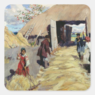 Sticker Carré Threshing-floor, 1916