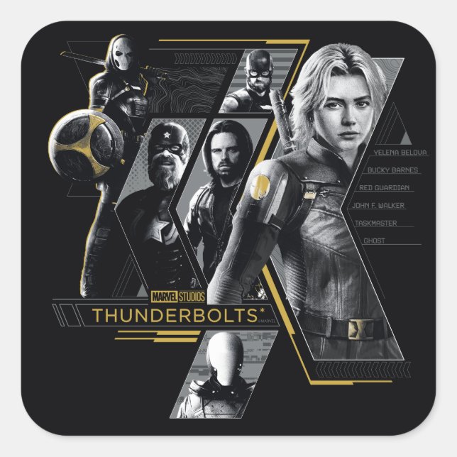 Sticker Carré Thunderbolts* | Group Graphic (Devant)