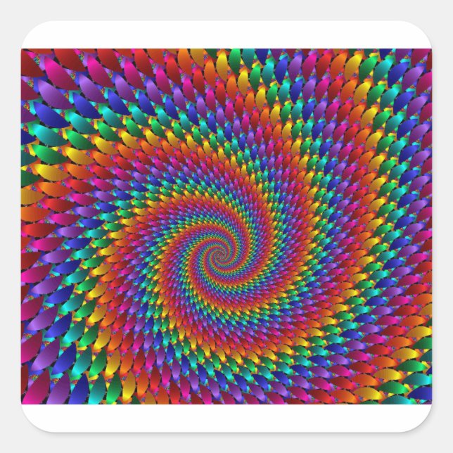 Sticker Carré Tie Dye Basic (Devant)