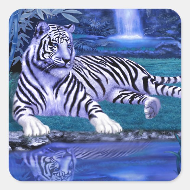 STICKER CARRÉ TIGRE DE LA JUNGLE.JPEG (Devant)