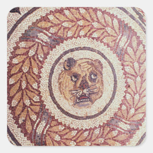 Sticker Carré Tigre, mosaïque romaine, début 4ème siècle