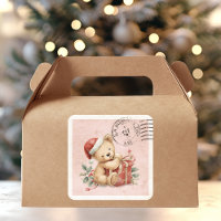 Timbre de Pâques Ours en Peluche Noël Cadeau Vinta