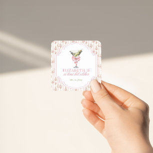 Sticker Carré 'Tini Bit Older Martini Coquette Anniversaire