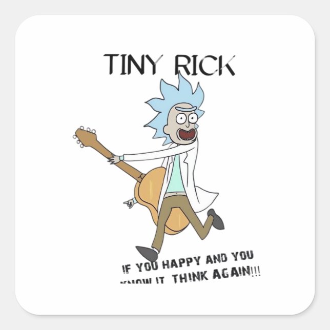 Sticker Carré Tiny Rick Classic (Devant)