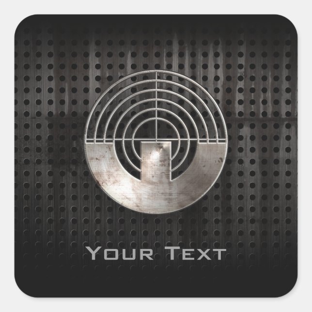 Sticker Carré Tir sportif ; Cool (Devant)