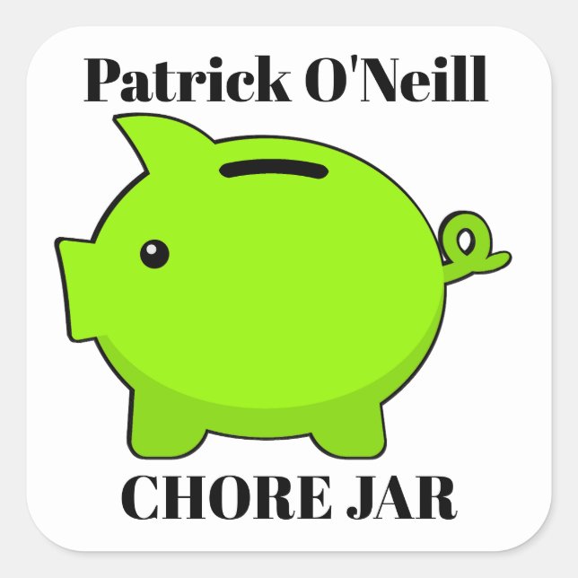 Sticker Carré Tirelire (Devant)