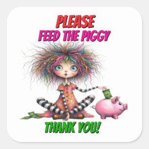 Sticker Carré Tirelire