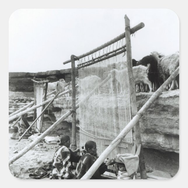 Sticker Carré tisserands navajo, vers 1914 (Devant)