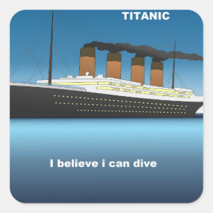 Sticker Carré titanic dive