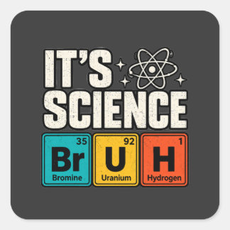 Sticker Carré Titre : C'est la science Drôle de chimie Tableau p
