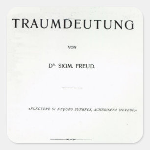 Sticker Carré Titre de Die Traumdeutung par Sigmund Freud