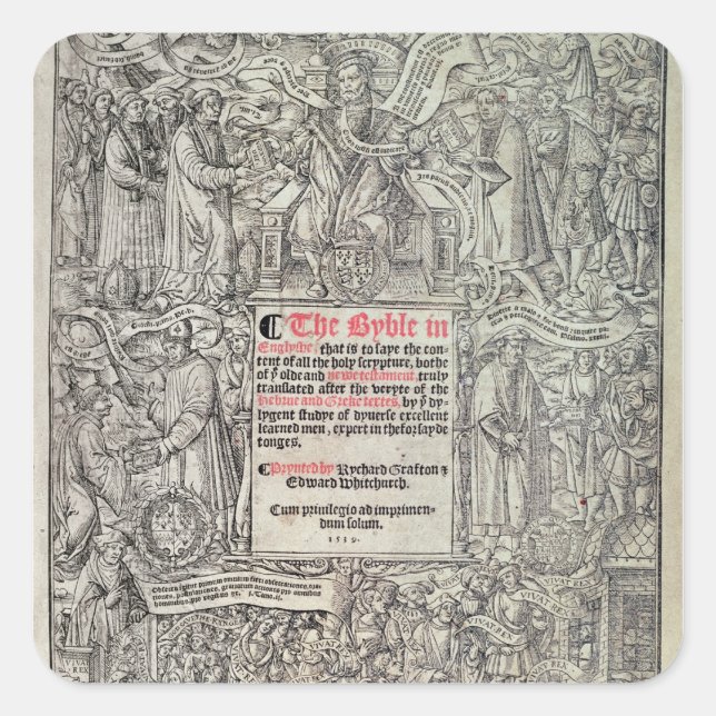 Sticker Carré Titre Traduction anglaise du Grand (Devant)