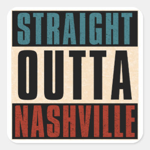Sticker Carré TN Tennessee de Nashville en plein air