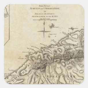 Sticker Carré Tobago à partir d'enquêtes et d'observations réell