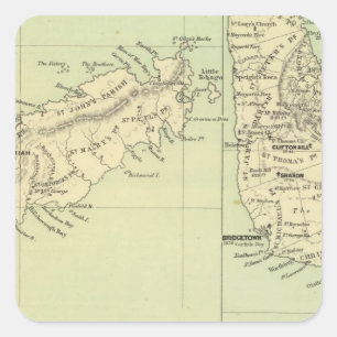 Sticker Carré Tobago Barbade