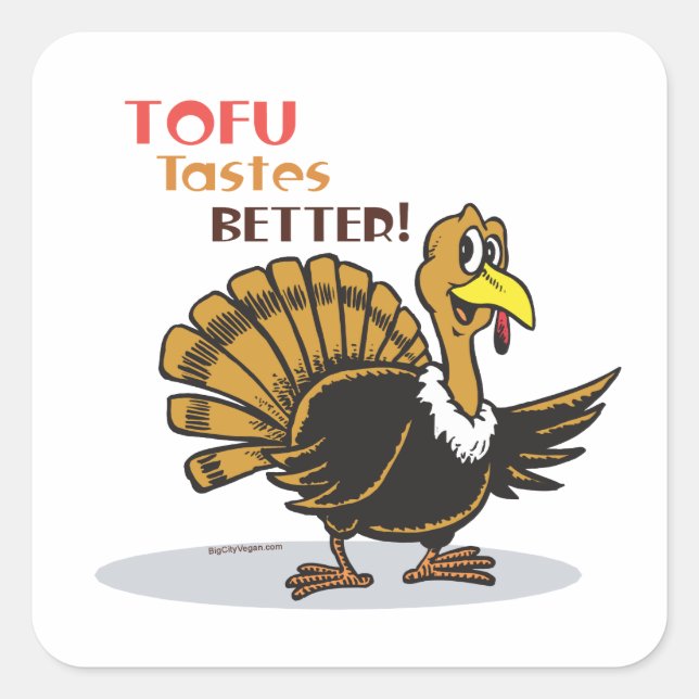 Sticker Carré Tofu Thanksgiving (Devant)