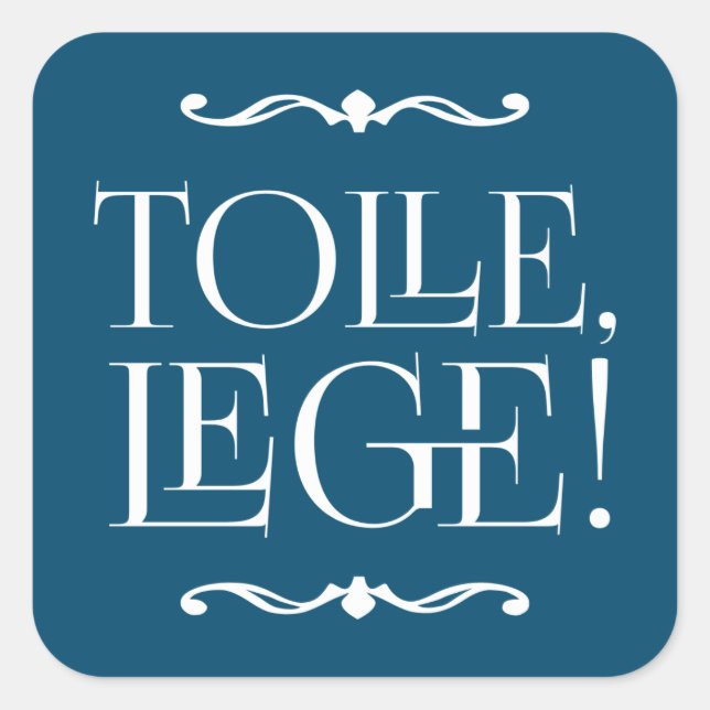 Sticker Carré Tolle, Lege ! Prenez et lisez Citation d'Écritures (Devant)