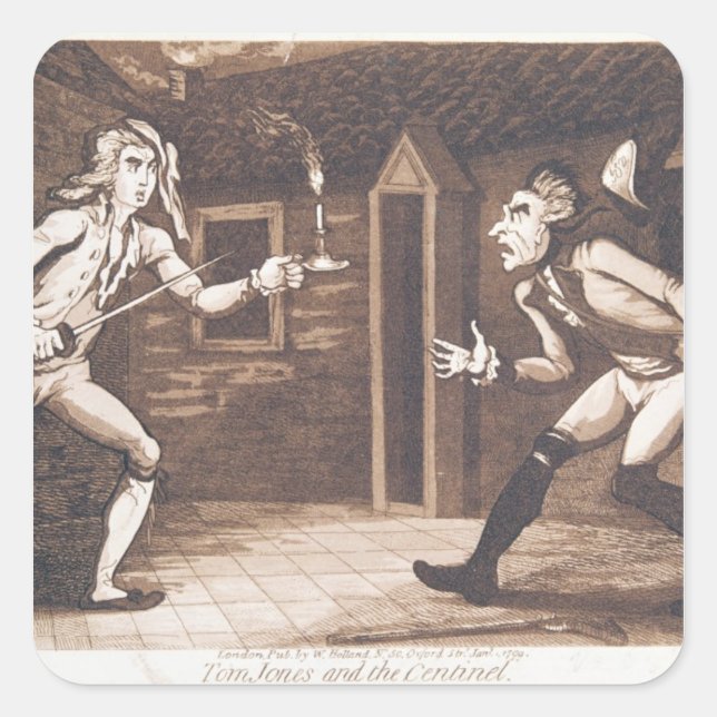 Sticker Carré Tom Jones et le Centinel, 1799 (Devant)