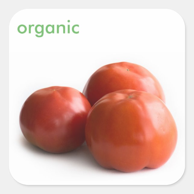 Sticker Carré Tomate mûre (Devant)