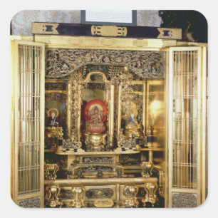 Sticker Carré Tombeau de Butsudan du palais d'un Damio à Kyoto