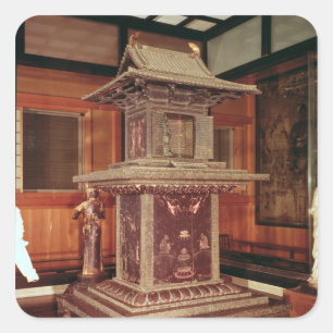 Sticker Carré Tombeau de Tamamushi du temple de Horyu Ji