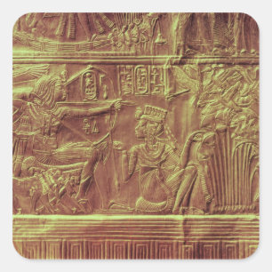 Sticker Carré Tombeau d'or, le trésor de Tutankhamun