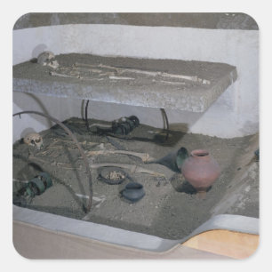 Sticker Carré Tombeau d'un chef gaulois et de son chauffeur de c