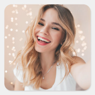 Sticker Carré Ton visage pour un anniversaire