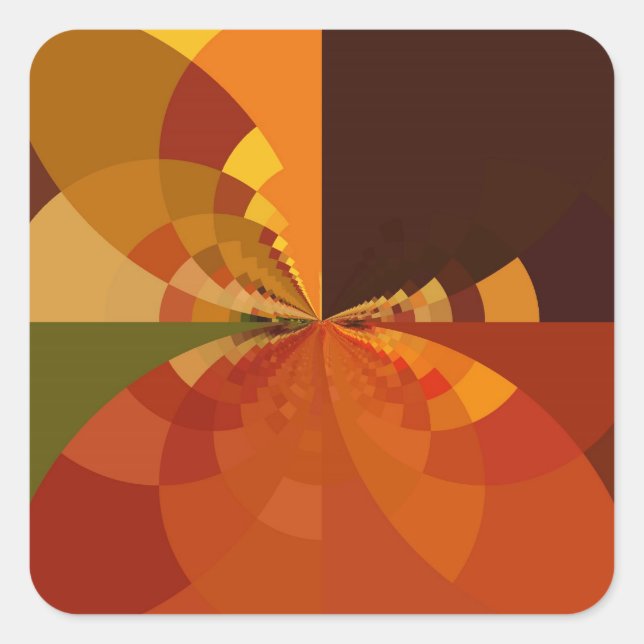 Sticker Carré Tonalité Terre Art couleur Abstrait Design d'impre (Devant)