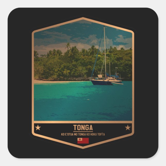 Sticker Carré Tonga (Devant)