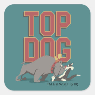 Sticker Carré "Top Dog" Spike Garder TWEETY™ De SYLVESTER™