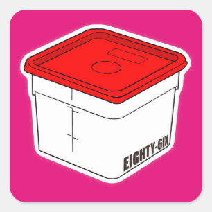 Sticker Carré Top rouge