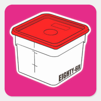 Sticker Carré Top rouge