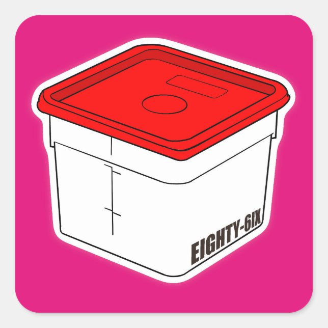 Sticker Carré Top rouge (Devant)