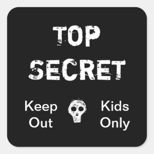 Sticker Carré Top Secret Kids