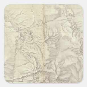 Sticker Carré Topographique du bassin de la rivière Green