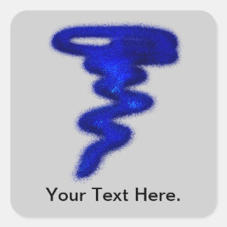 Sticker Carré Tornade bleue