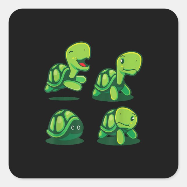 Sticker Carré Tortoise de Turtle (Devant)