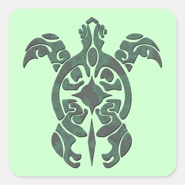 Sticker Carré Tortue (Devant)