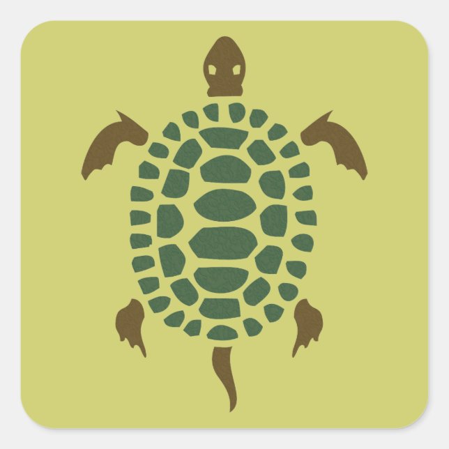 Sticker Carré Tortue (Devant)