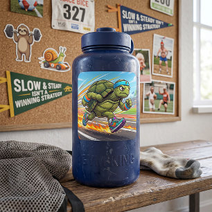 Sticker Carré Tortue Athlétique Sprinteur Rapide Coureur